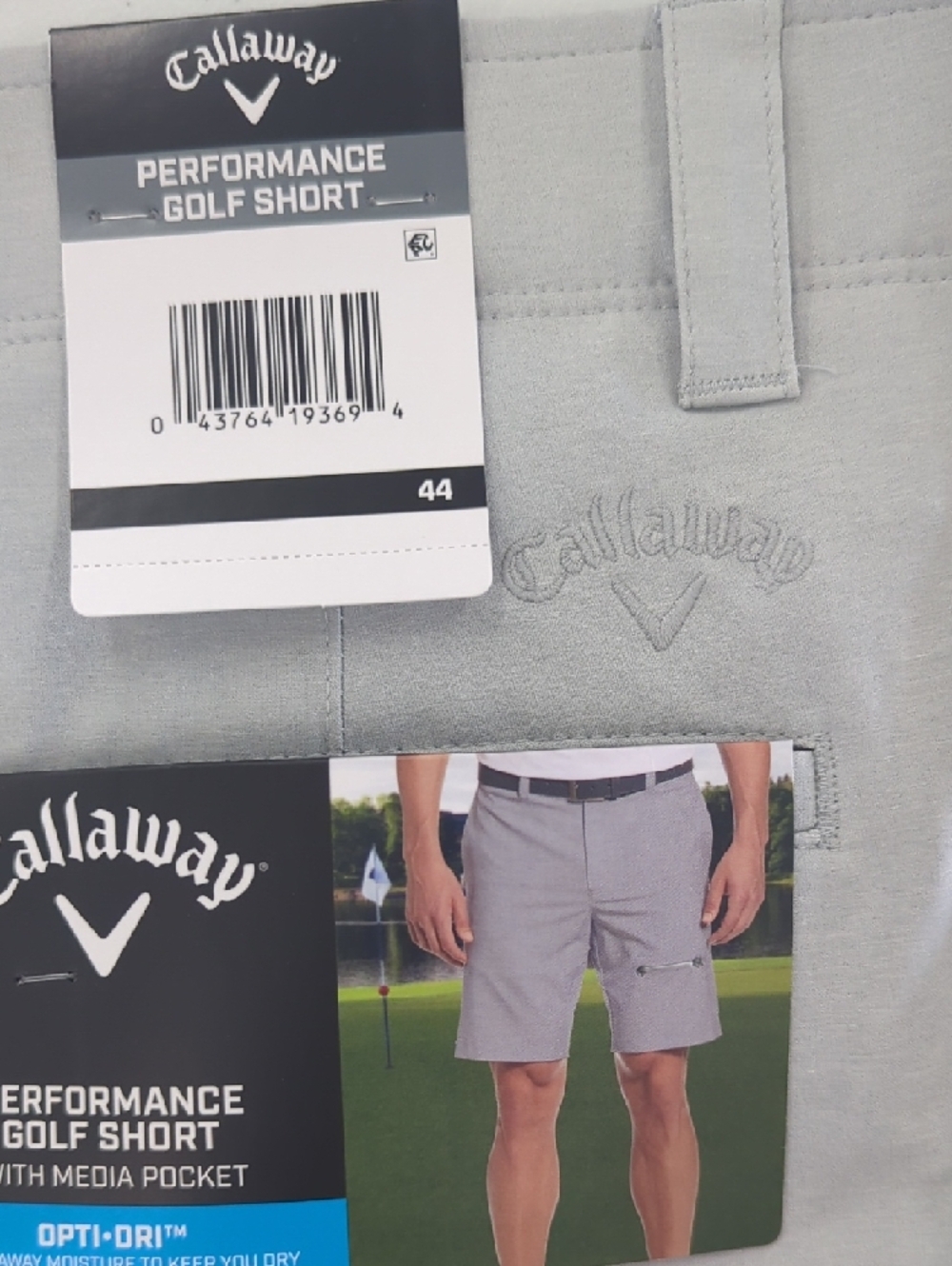Callaway Light Gray Performance Golf Shorts - Picture 3 of 6